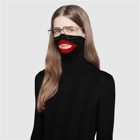 gucci balaclava knit top